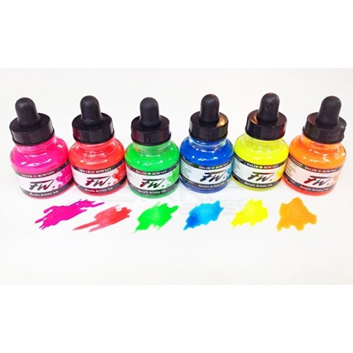 Daler Rowney FW Acrylic Artist Ink 29.5ml Cam Şişe 6lı Neon Set 160329006