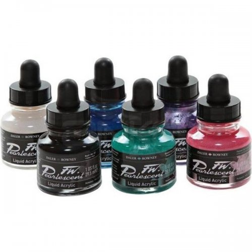 DR FW Acrylic Artist Ink 29.5ml 6lı Pearlescent Set 603200006