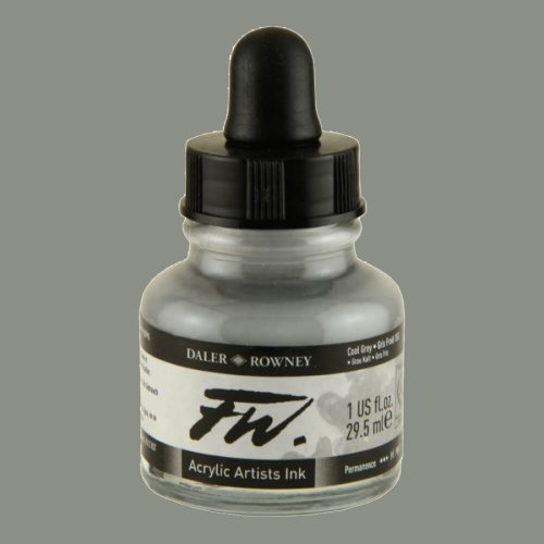 Daler Rowney FW Acrylic Artist Ink 29.5ml Cam Şişe Cool Grey 053 - 053 Cool Grey