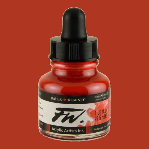 Daler Rowney FW Acrylic Artist Ink 29.5ml Cam Şişe Crimson 513 - 513 Crimson