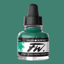 Daler Rowney - Daler Rowney FW Acrylic Artist Ink 29.5ml Cam Şişe Dark Green 326