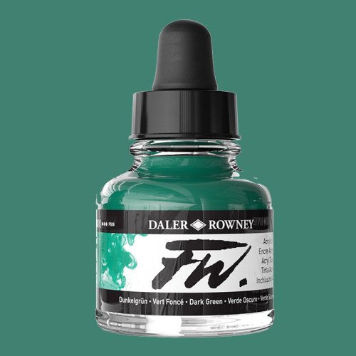 Daler Rowney FW Acrylic Artist Ink 29.5ml Cam Şişe Dark Green 326 - 326 Dark Green