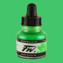 Daler Rowney - Daler Rowney FW Acrylic Artist Ink 29.5ml Cam Şişe Fluorescent Green 349