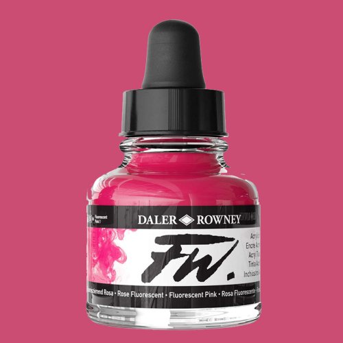 Daler Rowney FW Acrylic Artist Ink 29.5ml Cam Şişe Fluorescent Pink 538 - 538 Fluorescent Pink