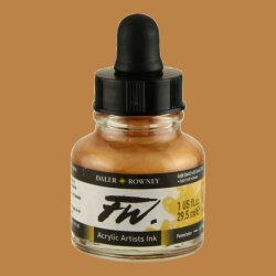 Daler Rowney - Daler Rowney FW Acrylic Artist Ink 29.5ml Cam Şişe Gold 701