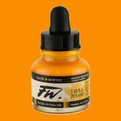 Daler Rowney - Daler Rowney FW Acrylic Artist Ink 29.5ml Cam Şişe Indian Yellow 643