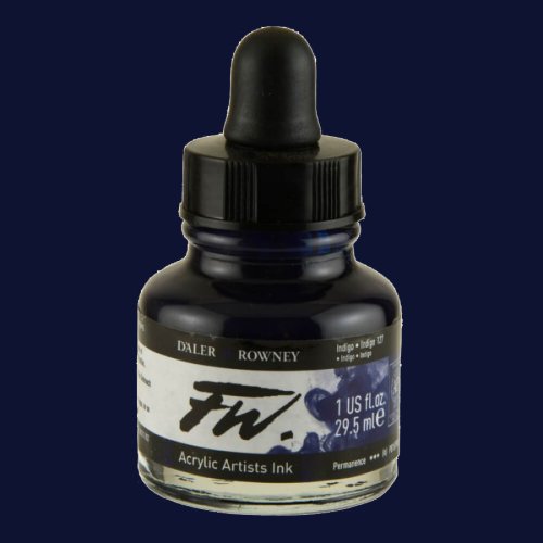 Daler Rowney FW Acrylic Artist Ink 29.5ml Cam Şişe Indigo 127 - 127 Indigo