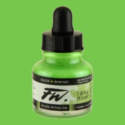 Daler Rowney - Daler Rowney FW Acrylic Artist Ink 29.5ml Cam Şişe Light Green 348