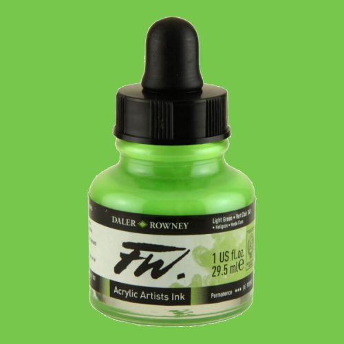 Daler Rowney FW Acrylic Artist Ink 29.5ml Cam Şişe Light Green 348 - 348 Light Green