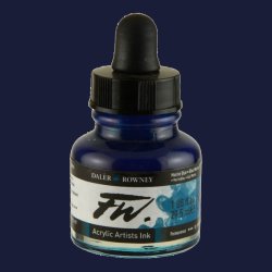 Daler Rowney - Daler Rowney FW Acrylic Artist Ink 29.5ml Cam Şişe Marine Blue 151