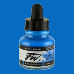 Daler Rowney - Daler Rowney FW Acrylic Artist Ink 29.5ml Cam Şişe Procces Cyan 120