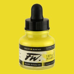 Daler Rowney - Daler Rowney FW Acrylic Artist Ink 29.5ml Cam Şişe Procces Yellow 675