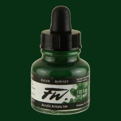 Daler Rowney - Daler Rowney FW Acrylic Artist Ink 29.5ml Cam Şişe Sap Green 375