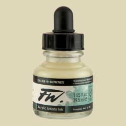 Daler Rowney - Daler Rowney FW Acrylic Artist Ink 29.5ml Cam Şişe Shimmering Green 714