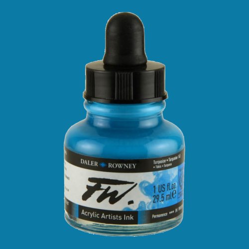 Daler Rowney FW Acrylic Artist Ink 29.5ml Cam Şişe Turquoise 145 - 145 Turquoise