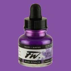 Daler Rowney - Daler Rowney FW Acrylic Artist Ink 29.5ml Cam Şişe Velvet Violet 454