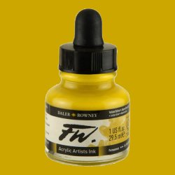 Daler Rowney - Daler Rowney FW Acrylic Artist Ink 29.5ml Cam Şişe Yellow Ochre 663