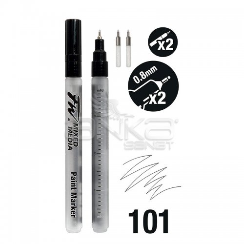 Daler Rowney FW Mixed Media Paint Marker Sets 101 0,8mm Teknik Uç (S)