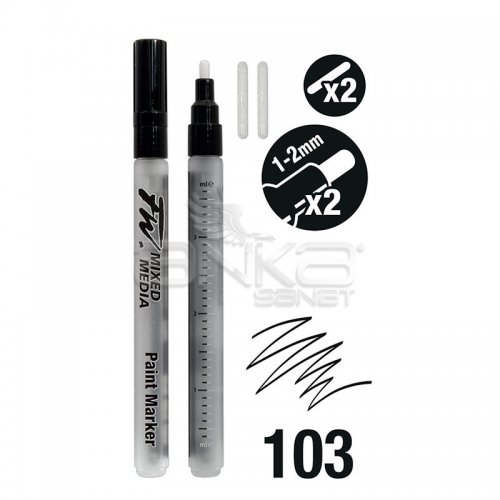 Daler Rowney FW Mixed Media Paint Marker Sets 103 1-2mm Yuvarlak Uç (S)