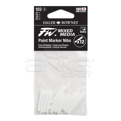 Daler Rowney FW Mixed Media Yedek Uç 103 1-2mm (S) 12li