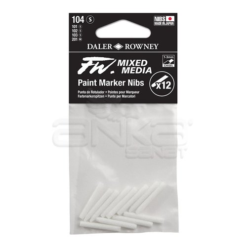 Daler Rowney FW Mixed Media Yedek Uç 104 1-3mm (S) 12li