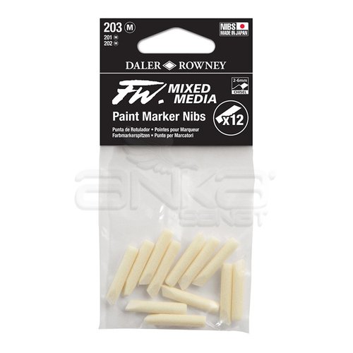 Daler Rowney FW Mixed Media Yedek Uç 203 2-6mm (M) 12li