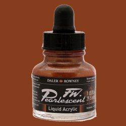 Daler Rowney - Daler Rowney FW Pearlescent Acrylic Inks 29.5ml Cam Şişe 111 Birdwing Copper