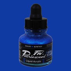 Daler Rowney - Daler Rowney FW Pearlescent Acrylic Inks 29.5ml Cam Şişe 112 Galactic Blue