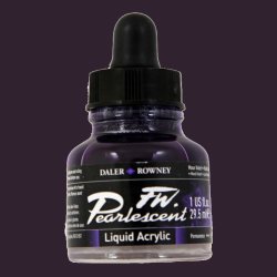 Daler Rowney - Daler Rowney FW Pearlescent Acrylic Inks 29.5ml Cam Şişe 116 Moon Violet