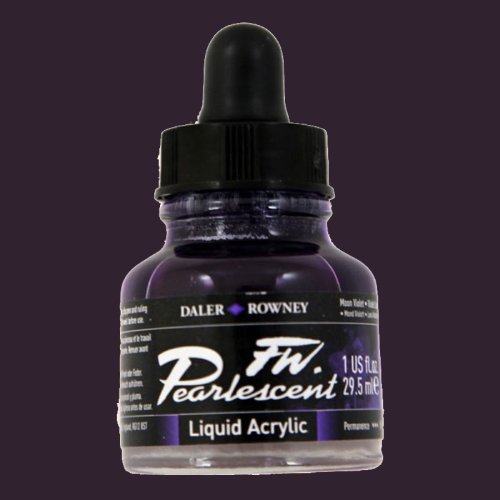 Daler Rowney FW Pearlescent Acrylic Inks 29.5ml Cam Şişe 116 Moon Violet - 116 Moon Violet