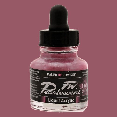 Daler Rowney FW Pearlescent Acrylic Inks 29.5ml Cam Şişe 118 Platinum Pink - 118 Platinum Pink