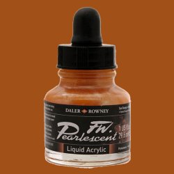 Daler Rowney - Daler Rowney FW Pearlescent Acrylic Inks 29.5ml Cam Şişe 121 Sun Orange