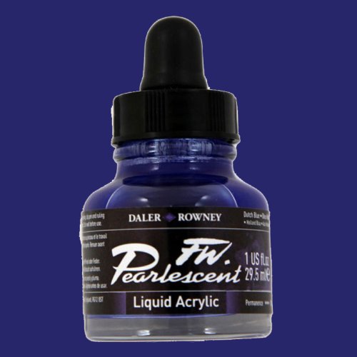 Daler Rowney FW Pearlescent Acrylic Inks 29.5ml Cam Şişe 127 Dutch Blue - 127 Dutch Blue