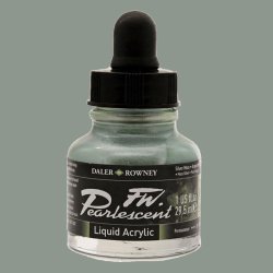 Daler Rowney - Daler Rowney FW Pearlescent Acrylic Inks 29.5ml Cam Şişe 129 Silver Moss