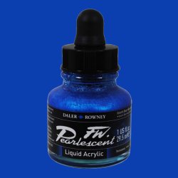 Daler Rowney - Daler Rowney FW Pearlescent Acrylic Inks 29.5ml Cam Şişe 130 Sky Blue