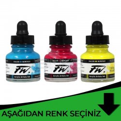 Daler Rowney - Daler Rowney FW Acrylic Artist Ink 29.5ml Cam Şişe Yeşil Tonlar