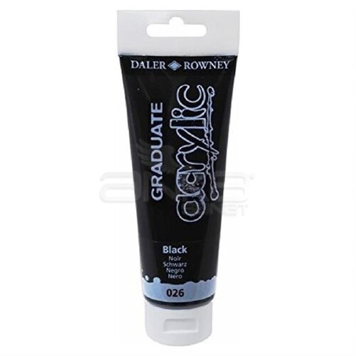 Daler Rowney Graduate Akrilik Boya 120ml Black (026) - 026 Black