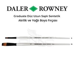 Daler Rowney - Daler Rowney Graduate Düz Uzun Saplı Sentetik Fırça