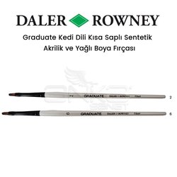 Daler Rowney - Daler Rowney Graduate Kedi Dili Kısa Saplı Sentetik Fırça