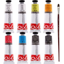 Anka Art - Daler Rowney Graduate Yağlı Boya 38ml Set 2 10lu + Fırça Hediyeli