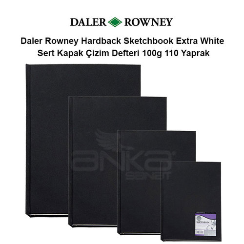 Daler Rowney Hardback Sketchbook Extra White Sert Kapak Çizim Defteri 100g 110 Yaprak