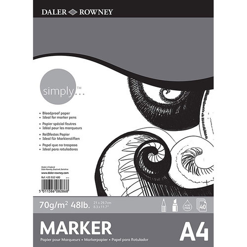 Daler Rowney Simply Marker Pad 70g 40 Yaprak