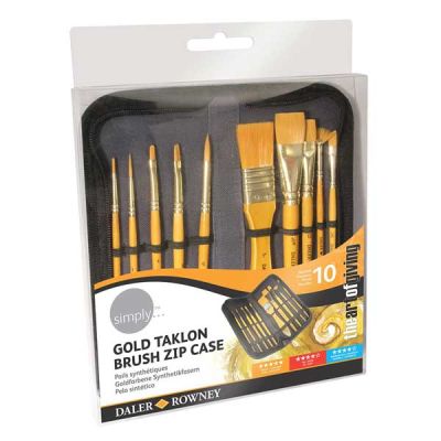 Daler Rowney Simply Acrylic Gold Fırça Seti Çantalı