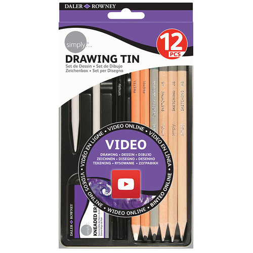 Daler Rowney Simply Drawing Tin 12li Set