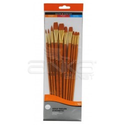 Daler Rowney - Daler Rowney Simply Gold Taklon Synthetic 10lu Fırça Seti 110