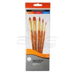 Daler Rowney - Daler Rowney Simply Gold Taklon Synthetic 5li Fırça Seti Kod:502