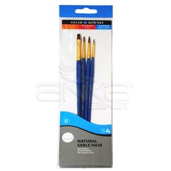 Daler Rowney - Daler Rowney Simply Natural Hair 4lü Fırça Seti Kod:401