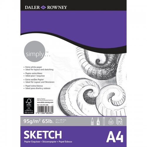 Daler Rowney Simply Sketch Pad 72 Yaprak 95g