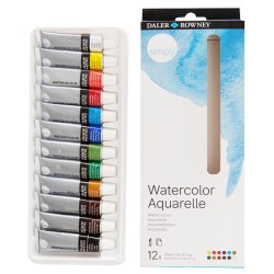 Daler Rowney Simply Watercolour Tüp Sulu Boya 12li Set 134500100 - Thumbnail