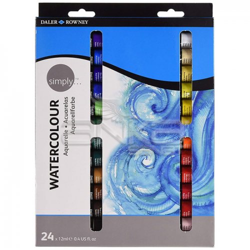 Daler Rowney Simply Watercolour Tüp Sulu Boya 24lü Set